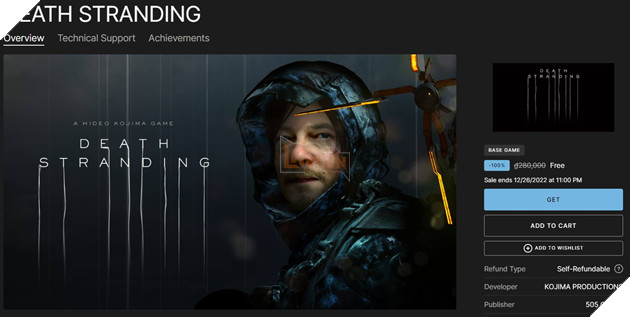 Tặng Death Stranding Director's Cut làm sập server, Epic Games quay xe tặng bản thường