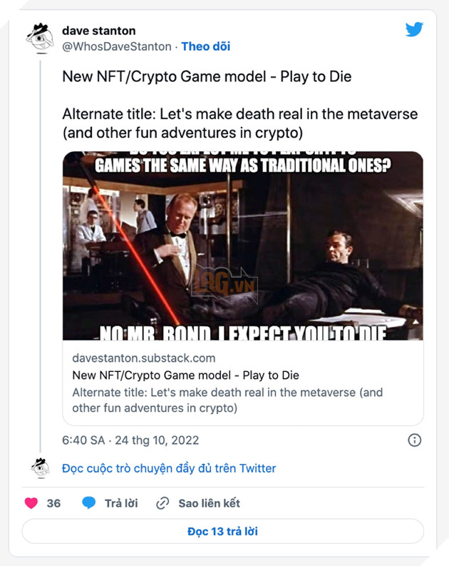 Play-to-Die: Mô hình mới Crypto Game NFT gây tranh cãi