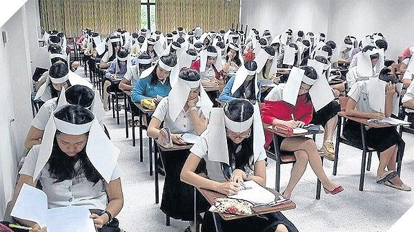 Độc lạ sinh viên Phillipines sáng tạo loạt mũ chống gian lận siêu hài hước và độc đáo