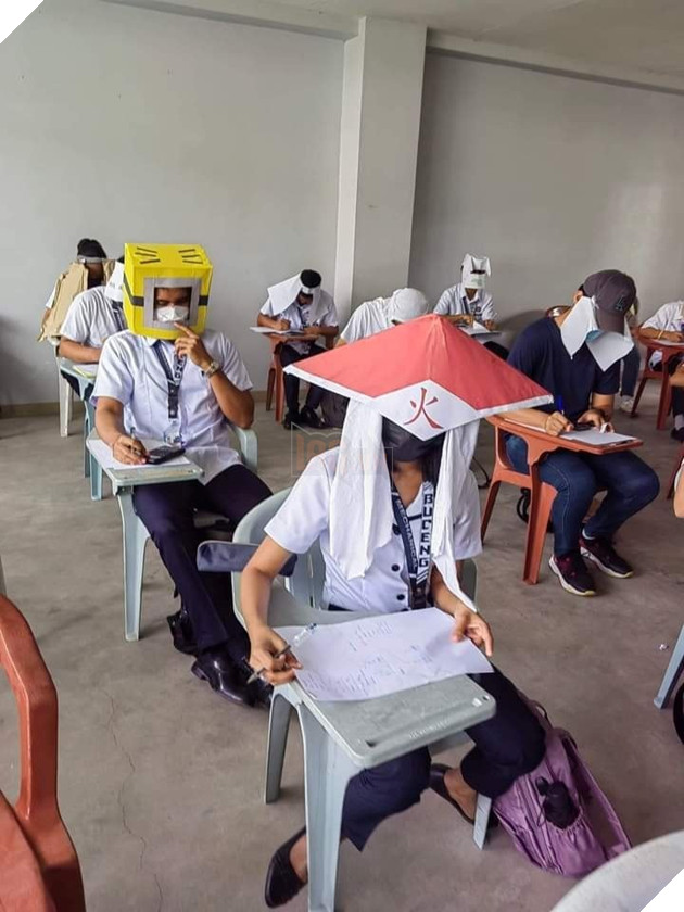 Độc lạ sinh viên Phillipines sáng tạo loạt mũ chống gian lận siêu hài hước và độc đáo
