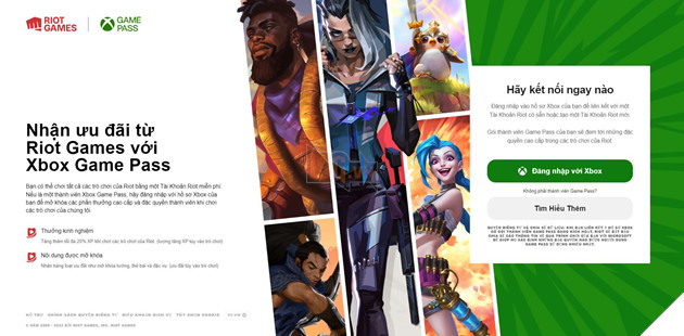 Hướng dẫn liên kết tài khoản Riot Games với dịch vụ Xbox Game Pass trong LMHT để lấy Full Tướng 4