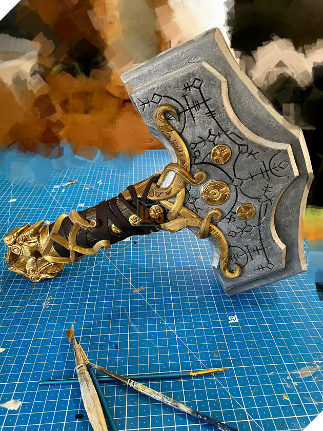 Game thủ tự tạo nên chiếc búa thần Mjolnir trong God of War Ragnarok