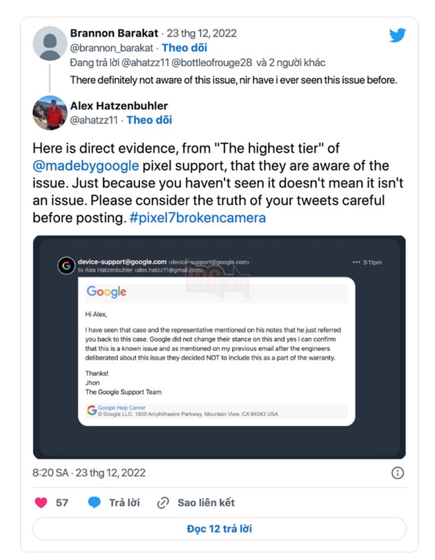 Hàng loạt người dùng báo cáo camera Pixel 7 tự vỡ không rõ nguyên nhân 3