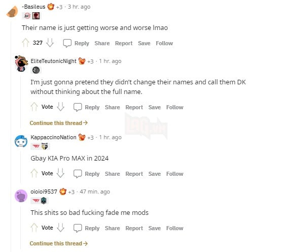 LMHT: Cộng đồng chê bai tên mới và logo của đội tuyển DWG KIA ở mùa giải 2023