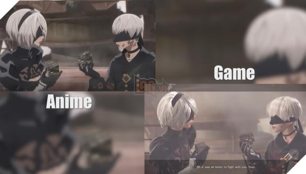 anime vs game anime NieR: Automata