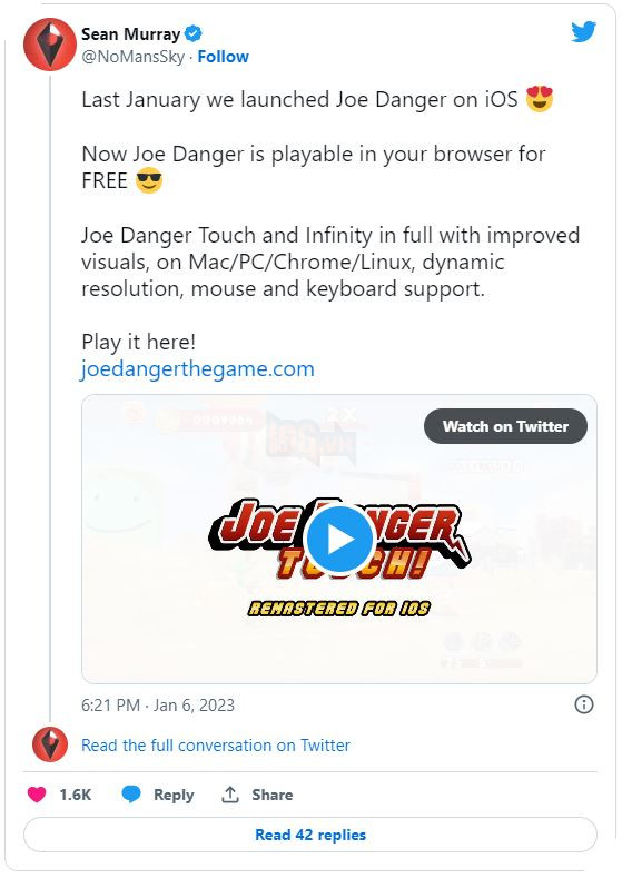 Hello Games phát hành miễn phí Joe Danger - trò chơi đầu tiên trước cả No Man's Sky 3
