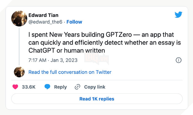 GPTZero, ứng dụng phát hiện ChatGPT