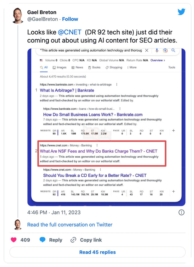 Website công nghệ CNET đã sử dụng AI để viết báo từ tháng 11/2022