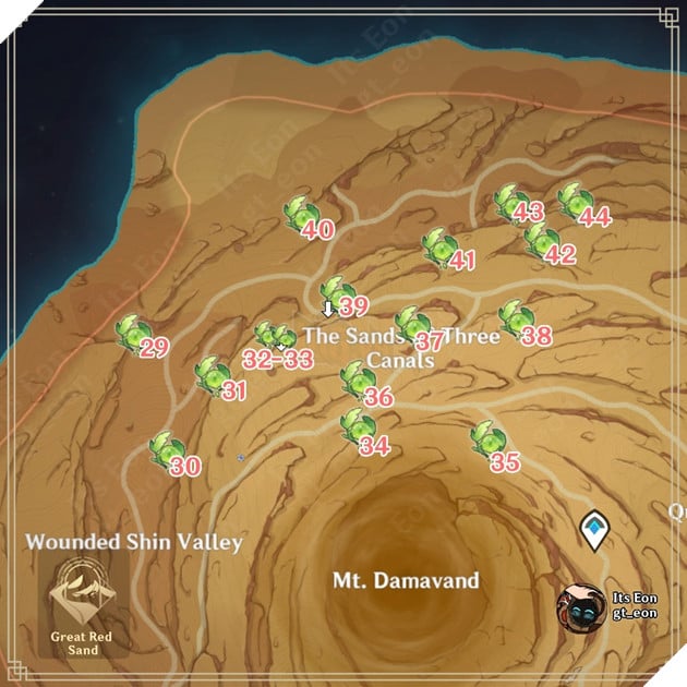 Genshin Impact: Lộ trình 55 Thảo Thần Đồng tại khu vực mới của phiên bản 3.4