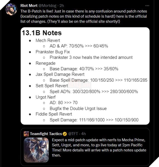 DTCL: Chi tiết bản cập nhật 13.1b - Nerf lại một số thay đổi quá mạnh trong bản trước đó 2