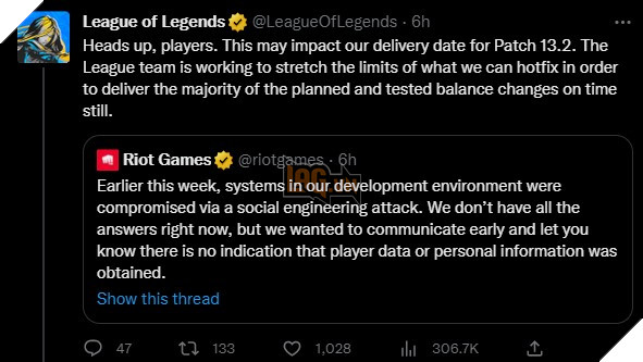 Riot bất ngờ bị hacker tấn công có thể ảnh hưởng đến lịch ra mắt bản cập nhật 13.2 của LMHT 2
