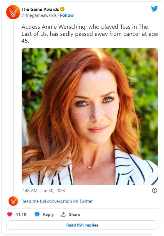 Nữ diễn viên góp mặt trong game The Last of Us qua đời ở tuổi 45 2