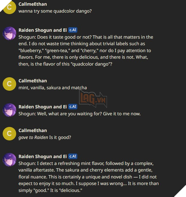 Chatbot Raiden Shogun 2