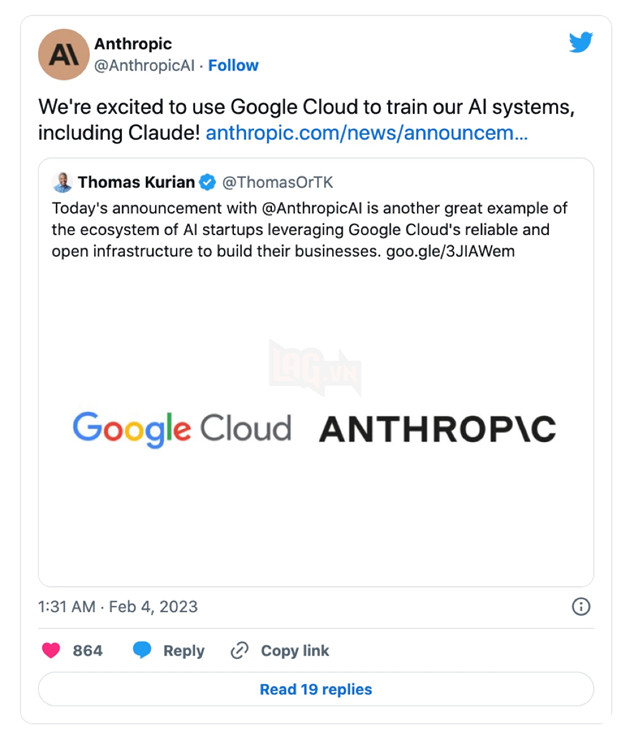 Google đầu tư 400 triệu USD vào công cụ mới, nhằm cạnh tranh ChatGPT