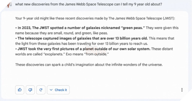 Siêu chatbot của Google, Bard trả lời sai ngay trong ngày ra mắt đầu tiên