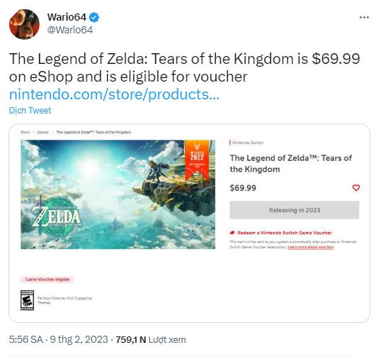 Zelda: Tears of the Kingdom ra mắt trailer mới, công bố mức giá làm fan giật mình 2