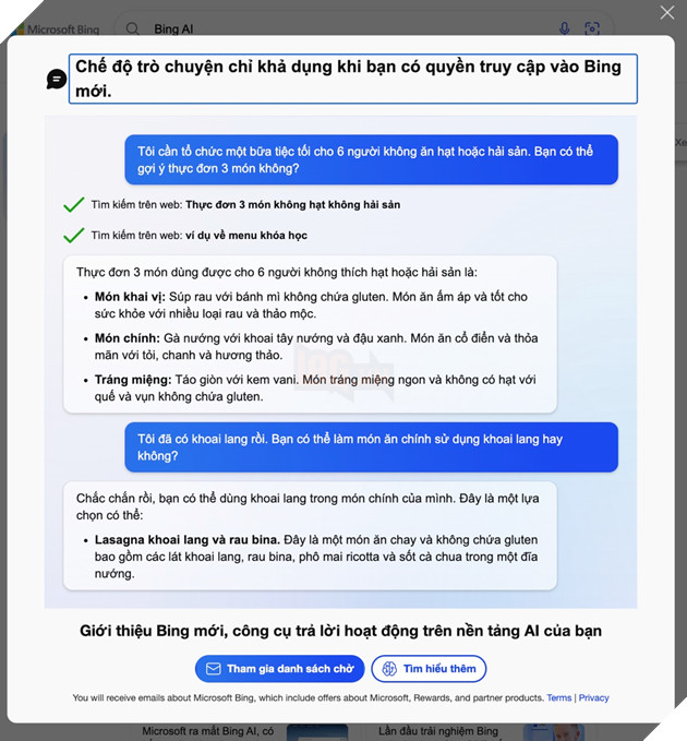 Hướng dẫn cách đăng ký và sử dụng Bing AI Chatbot của Microsoft