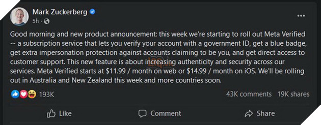 Theo chân Twitter Blue, Facebook cũng sẽ sớm mở bán Tick xanh với giá 12 đến 15 USD 2