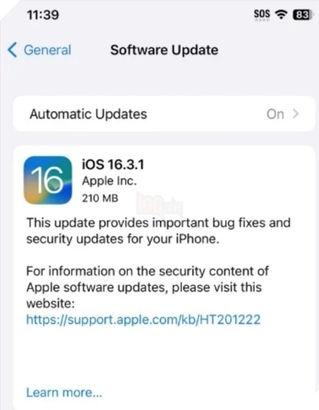 Apple tiết lộ đã xử lý hàng loạt lỗi trong bản cập nhật iOS 16.3.1