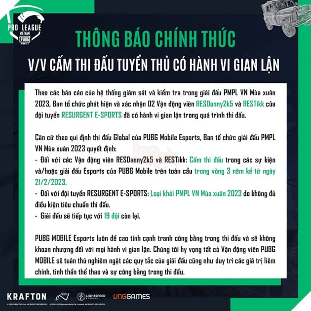 PUBG Mobile: Giận lận trong giải chuyên nghiệp, 2 tuyển thủ nhận ngay án phạt Global Ban