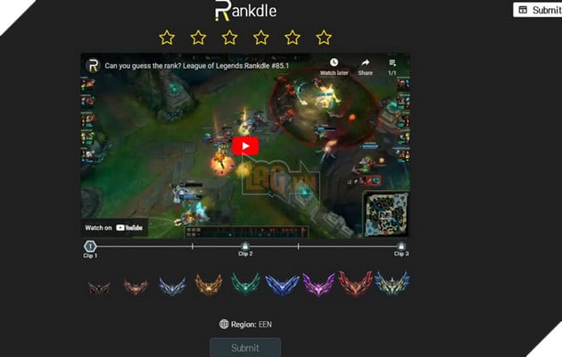 Rankdle - Thử tài Đoán Rank LOL qua Highlight LMHT đang cực nổi trong cộng đồng game thủ 2