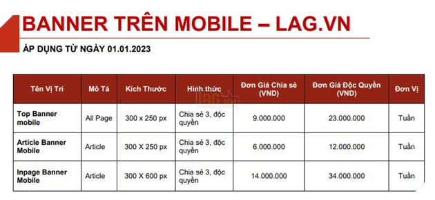 Liên hệ Quảng Cáo trên Lag.vn 3