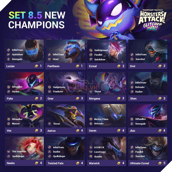 DTCL Mùa 8.5: Chi tiết tất cả Hệ Tộc và Tướng hoàn toàn mới được bổ sung trong 13.6