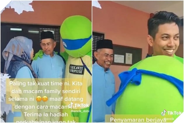 Nam thanh niên hóa trang thành Ninja Rùa để dự lễ cưới của người yêu cũ