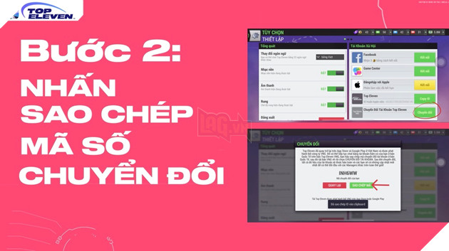 6 bước chuyển đổi tài khoản Top Eleven từ quốc tế về Việt Nam 2