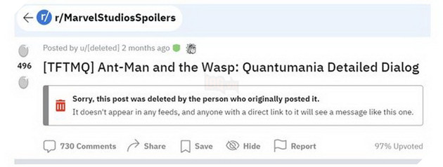 Disney theo đuổi Google và Reddit để tìm ra nhóm Leak nội dung phim Ant-Man and the Wasp: Quantumania 2