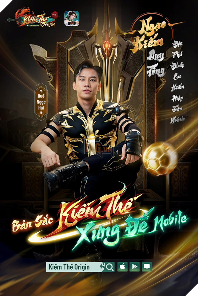 Kiếm Thế Origin đỉnh cao kiếm hiệp trên di động lại tiếp tục tung TVC đầy uy lực cùng cầu thủ Quế Ngọc Hải 2