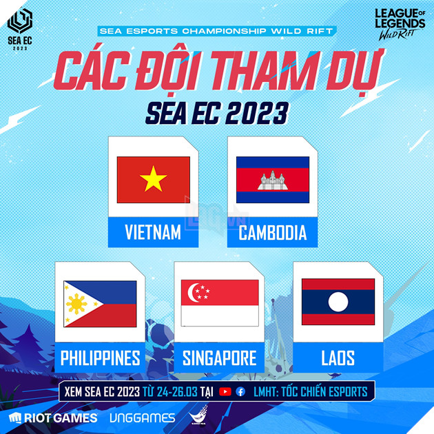 Thông tin giải đấu SEA Esports Championship 2023 bộ môn LMHT: Tốc Chiến