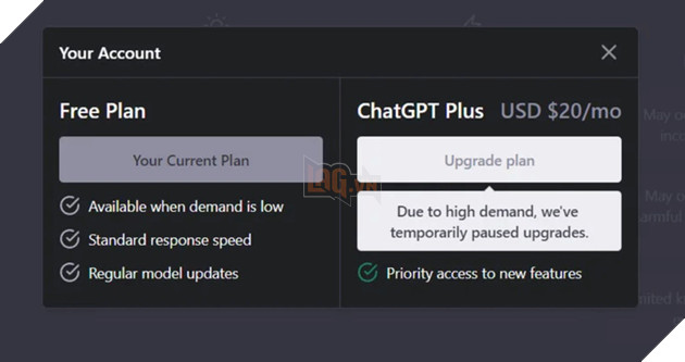 ChatGPT tiếp tục "sập" do quá tải người dùng