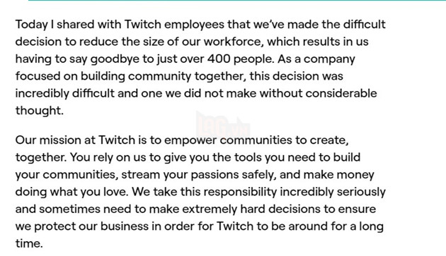 Twitch sa thải nhân viên 