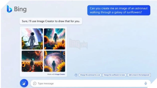 Microsoft tích hợp AI vẽ tranh bằng văn bản lên Bing 