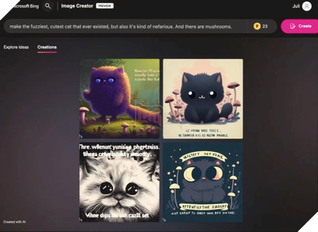 Microsoft tích hợp AI vẽ tranh bằng văn bản lên Bing 