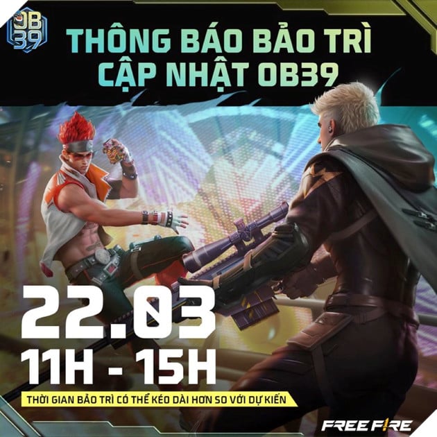 Thời gian bảo trì Free Fire OB39 đến mấy giờ? Những thông tin bản cập nhật mà bạn cần biết