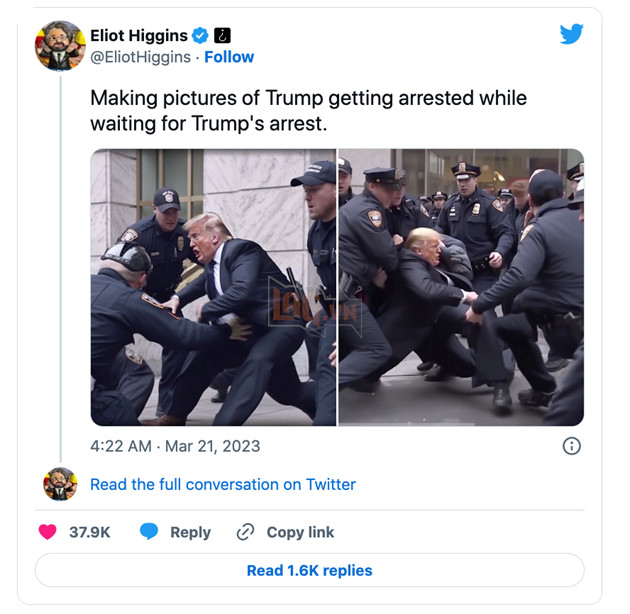 Loạt ảnh Donald Trump bị bắt do AI tạo tràn ngập trên Twitter