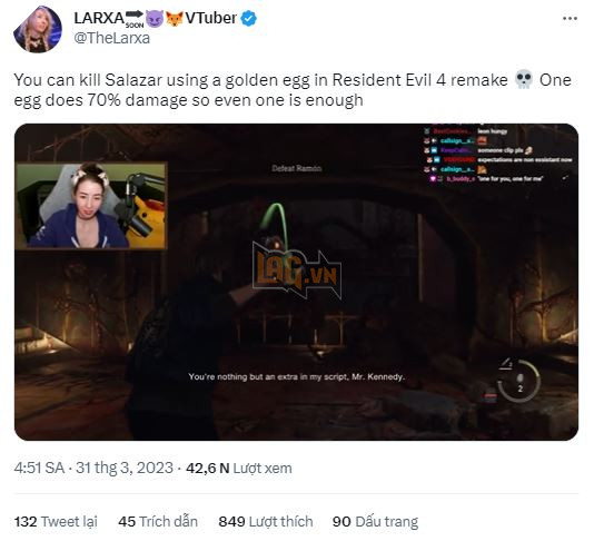 Streamer Resident Evil 4 Remake vô tình phát hiện ra cách đánh bại Salazar cực kì đơn giản 2