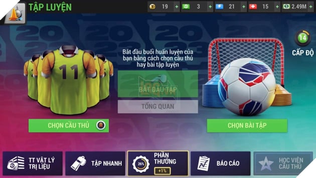 Top Eleven VNG: Các bài Tập Luyện hiệu quả nhất để tối ưu khả năng của cầu thủ 