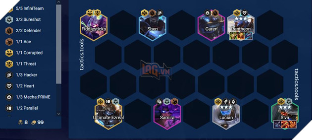 DTCL Mùa 8.5: Hướng dẫn Top đội hình Biệt Đội Vô Cực Ezreal mạnh nhất bản 13.10 Rank Cao Thủ 4