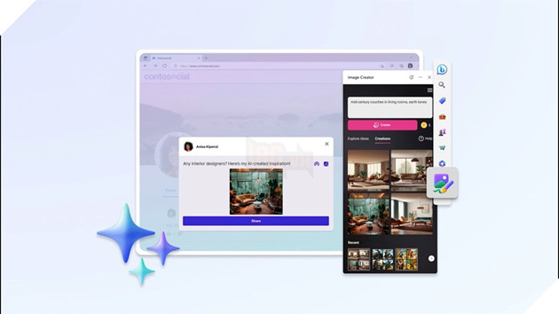 Microsoft tích hợp công cụ tạo hình ảnh AI, DALL-E lên Microsoft Edge 