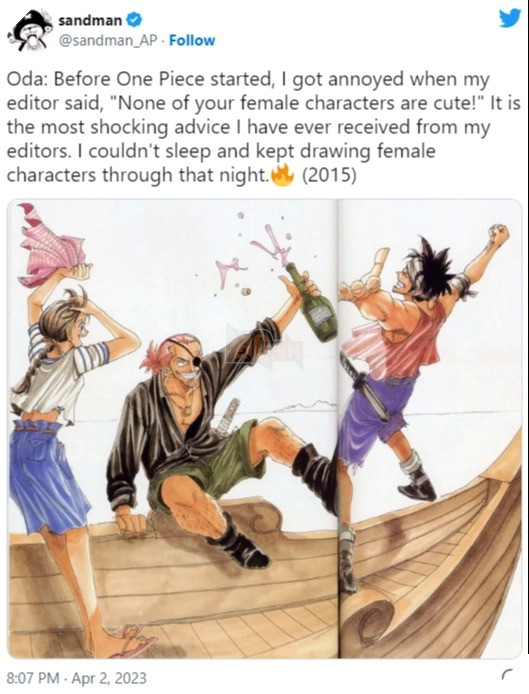 One Piece: Biên tập viên từng nói gì khiến với Oda phải sốc toàn tập đến không ngủ được?