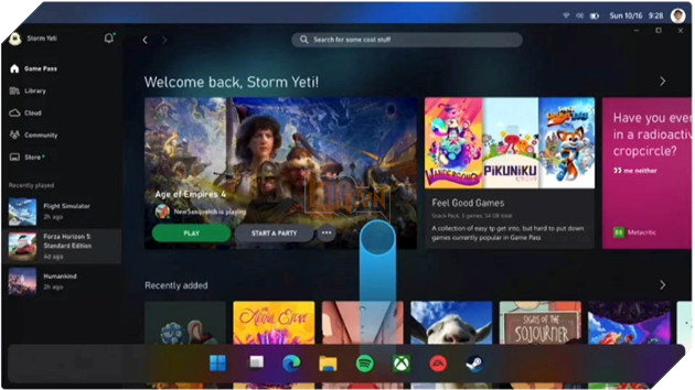 Microsoft thử nghiệm giao diện Handeld Mode mới trên Steam Deck