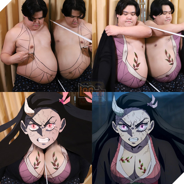 Thánh cosplay giá rẻ Thái Lan hóa thân thành Luyến Trụ khiến người hâm mộ giật hết cả mình