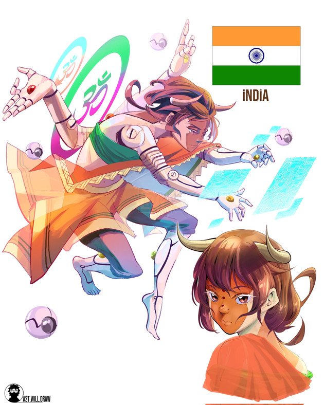 fanart anime các nước