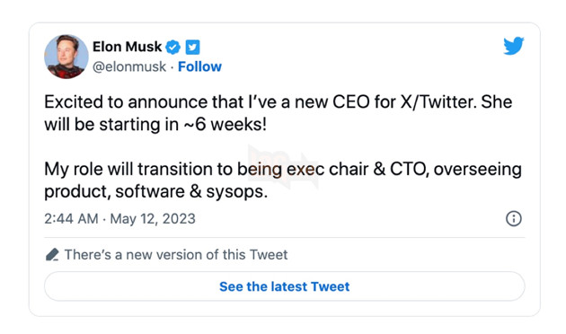 CEO Twitter, Elon Musk thông báo sẽ từ chức sau 6 tuần nữa