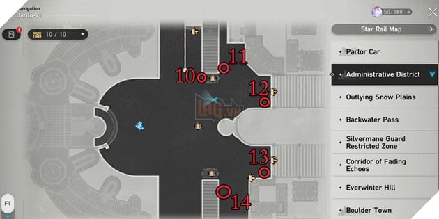 Honkai: Star Rail - Hướng dẫn vị trí 20 thùng rác tại Khu Hành Chính