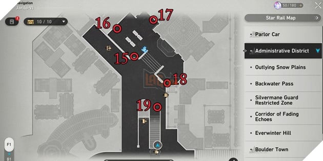 Honkai: Star Rail - Hướng dẫn vị trí 20 thùng rác tại Khu Hành Chính