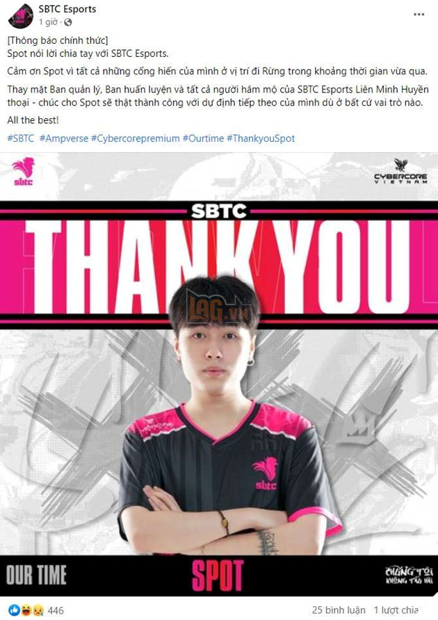 LMHT: SBTC Esports bất ngờ chia tay HLV Ren và tuyển thủ Spot trước thềm VCS Mùa Hè 2023